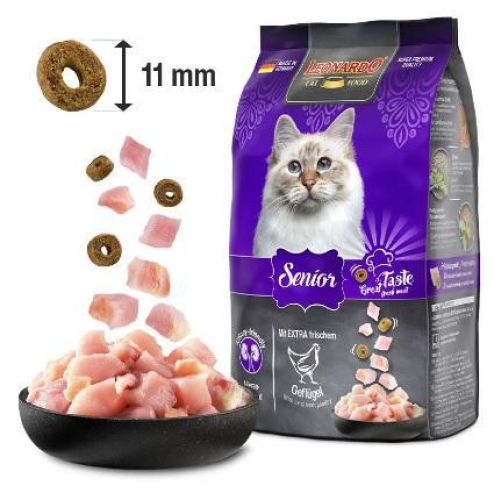 Leonardo Senior baromfihússal száraz táp idősebb macskáknak  7.5 kg