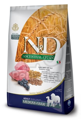 N&D Ancestral Grain Dog Adult Medium & Maxi Lamb & Blueberry  12 kg