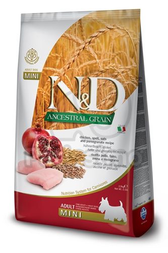 N&D Ancestral Grain Dog Adult Mini Chicken & Pomegranate  0.8 kg