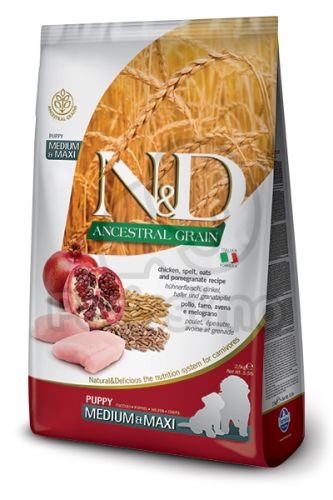 N&D Ancestral Grain Dog Puppy Medium & Maxi Chicken & Pomegranate  2.5 kg