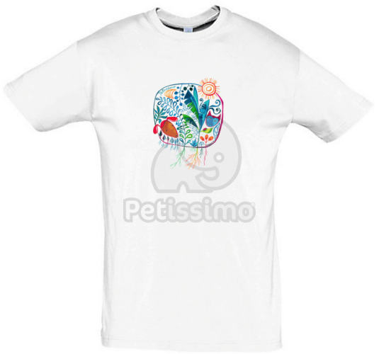 Petissimo "Jungle" férfi póló - fehér  XL 