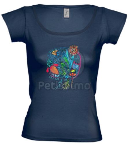 Petissimo "Jungle" női póló - kék  XS-S 