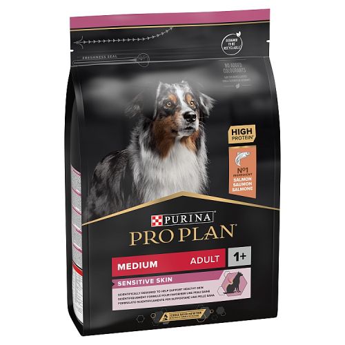 Pro Plan Adult Medium Sensitive Skin Optiderma - Salmon  3 kg