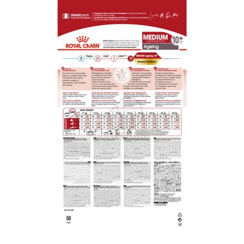 Royal Canin Medium Ageing 10+ - közepes testű idős kutya száraz táp  15 kg