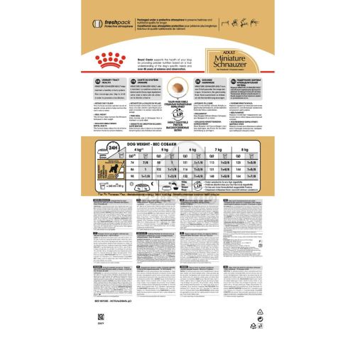 Royal Canin Miniature Schnauzer Adult - Törpe schnauzer felnőtt kutya száraz táp  3 kg