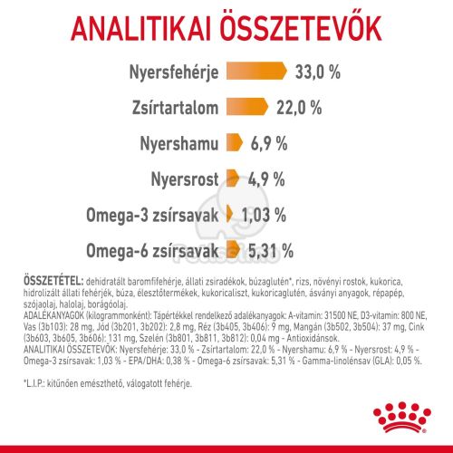 Royal Canin Hair & Skin Care - száraz táp felnőtt macskák részére a szebb szőrzetért és az egészséges bőrért  10 kg