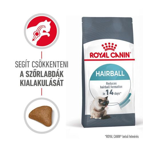 Royal Canin Hairball Care - száraz táp felnőtt macskák részére a szőrlabdák könnyebb eltávozásáért  10 kg
