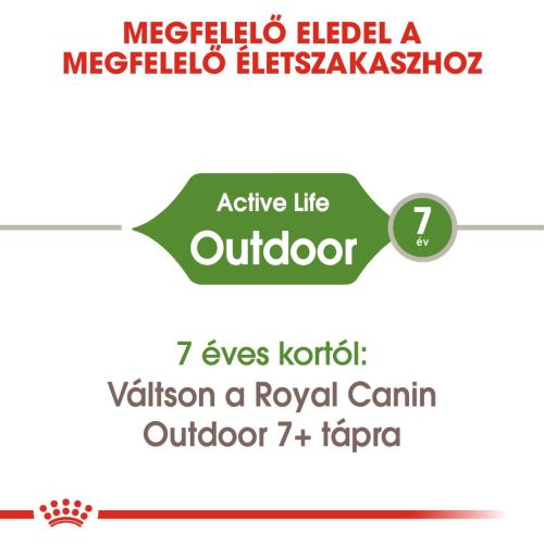 Royal Canin Outdoor - szabadba gyakran kijáró, aktív felnőtt macska száraz táp  4 kg