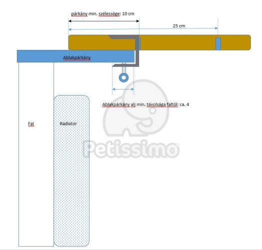 Trixie cicaágy párkányra  51x36 cm