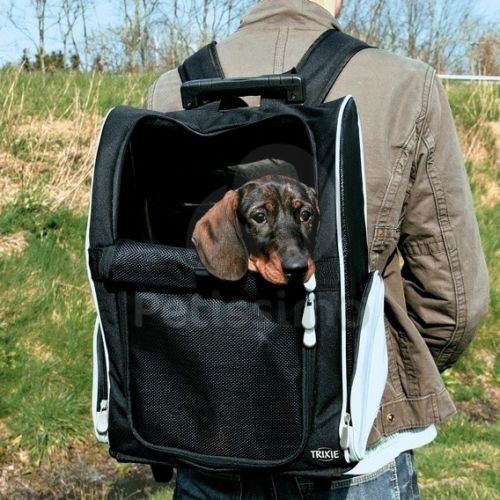 Trixie gurulós szállítótáska és hátizsák  Fekete/ Szürke 