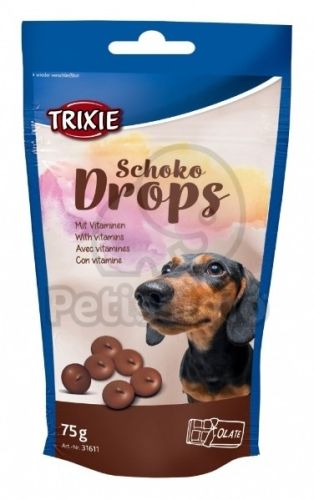 Trixie Schoko Drops - csokoládé bonbon  75 g