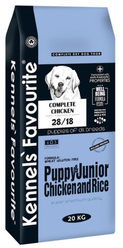 Kennels' Favourite Puppy & Junior Chicken and Rice  4 kg