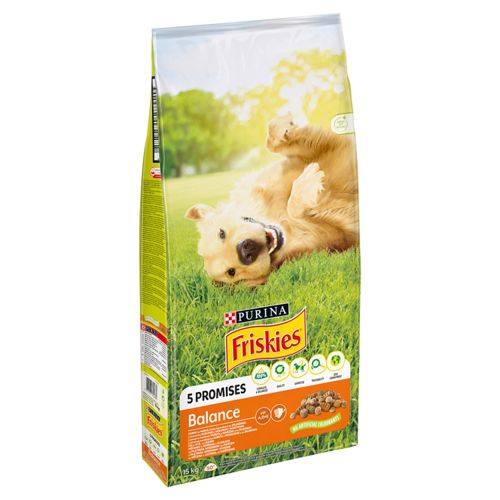 Friskies száraz kutyaeledel - Balance csirke és marha zöldséggel  15 kg