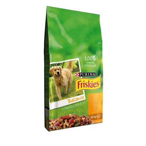 Friskies száraz kutyaeledel - Balance csirke és marha zöldséggel  15 kg