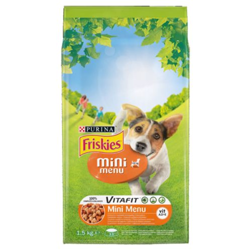 Friskies száraz kutyaeledel - Mini Menu csirkével és zöldségekkel  1.5 kg