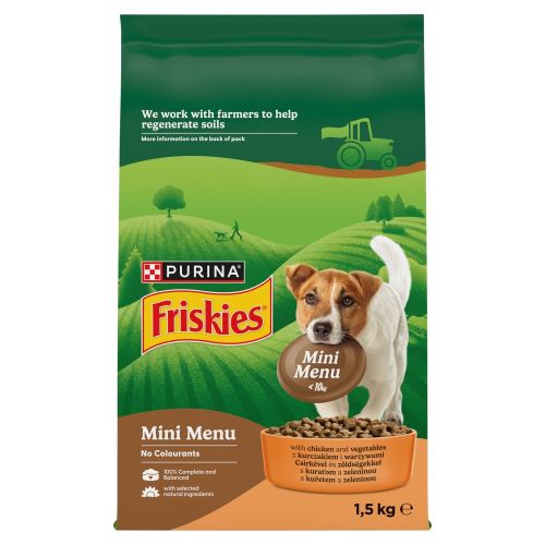Friskies száraz kutyaeledel - Mini Menu csirkével és zöldségekkel  1.5 kg
