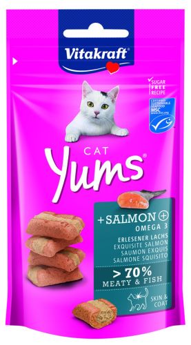 Vitakraft Cat Yums lazaccal és Omega-3-al macskának  40 g