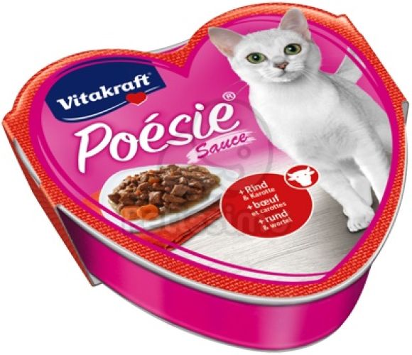 Vitakraft Poésie Sauce marhával és sárgarépával macskáknak  85 g