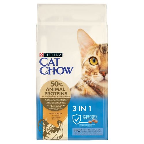 Cat Chow Adult 3in1 Pulykával  15 kg
