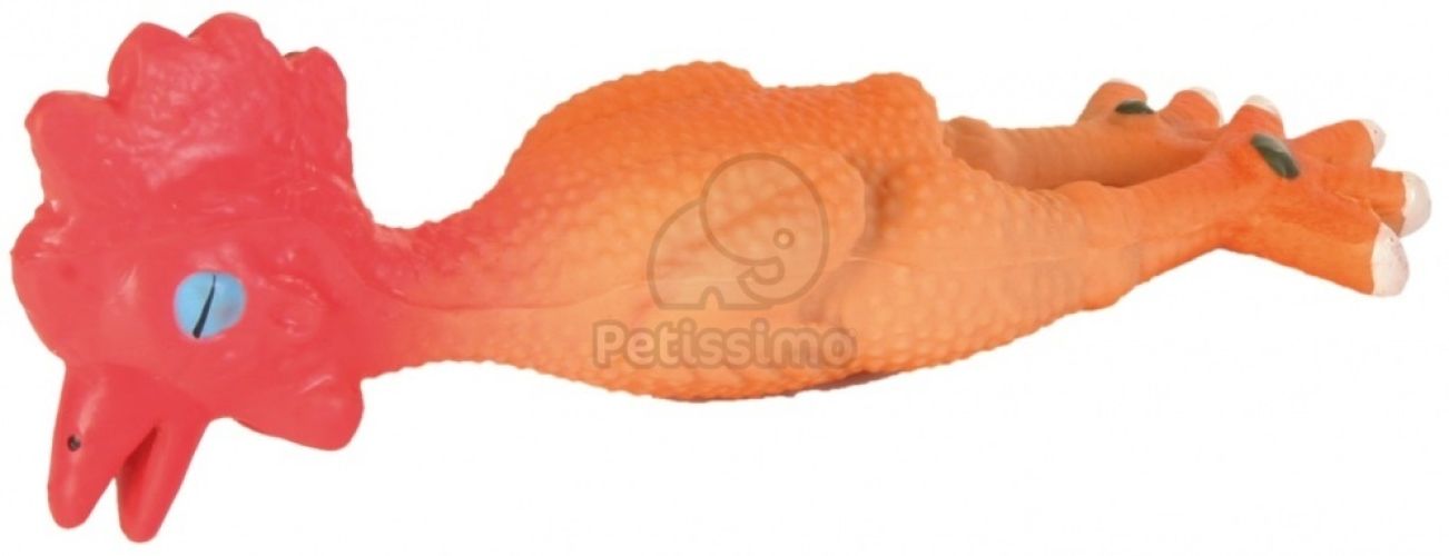 Trixie latex sípolós csirke  15 cm
