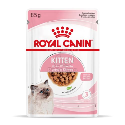 Royal Canin Kitten Gravy - szószos nedvestáp kölyök macska szószos nedves táp  85 g
