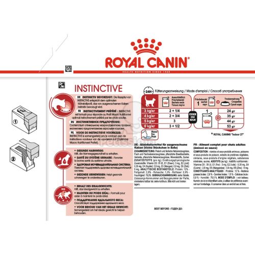 Royal Canin Instinctive Gravy - felnőtt macska szószos nedves táp  85 g