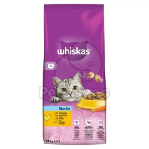 Whiskas szárazeledel Sterile csirkével  14 kg