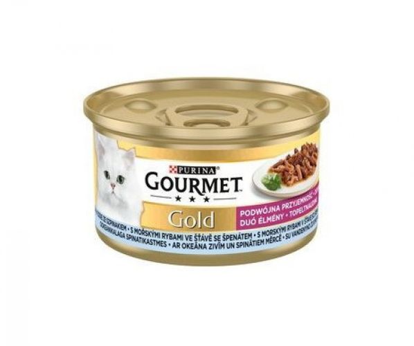 Gourmet Gold Duó élmény hallal és spenóttal   85 g