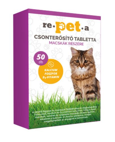 Repeta csonterősítő tabletta macskák részére  50 db