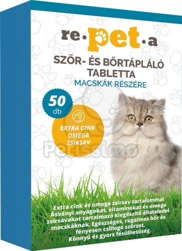 Repeta szőr- és bőrtápláló tabletta macskáknak  50 db