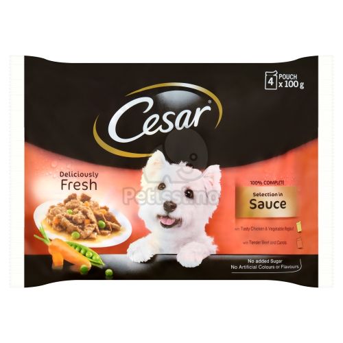 Cesar alutasakos eledel válogatás mártásban 4 x  100 g