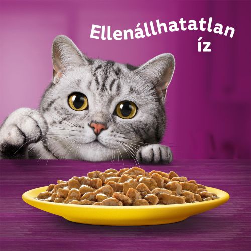 WHISKAS alutasakos eledel válogatás szárnyas ízesítésben felnőtt macskák részére 12 x  85 g