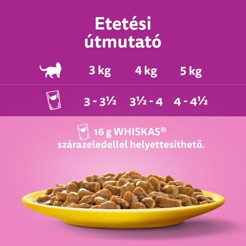 WHISKAS alutasakos eledel válogatás szárnyas ízesítésben felnőtt macskák részére 12 x  85 g