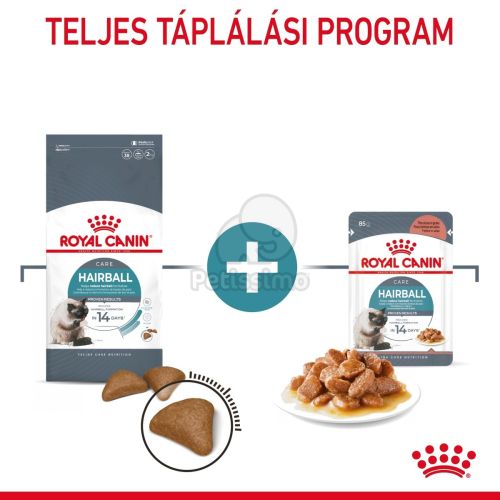 Royal Canin Hairball Care - szószos nedves táp felnőtt macskák részére a szőrlabdák könnyebb eltávozásáért  85 g