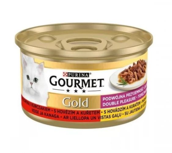 Gourmet Gold Duó élmény marhával és csirkével   85 g