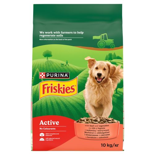 Friskies Active száraz kutyaeledel - marhával  10 kg