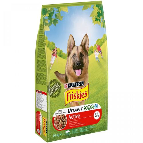 Friskies száraz kutyaeledel - Active marhával  10 kg