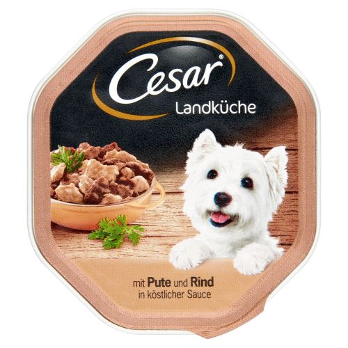 Cesar alutálkás eledel pulykával és marhával 14 x  150 g