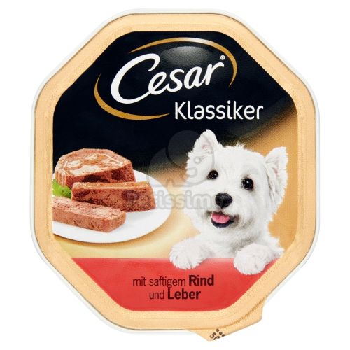 Cesar alutálkás eledel marhával és májjal 14 x  150 g