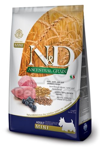 N&D Ancestral Grain Dog Adult Mini Lamb & Blueberry  7 kg