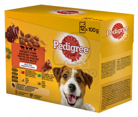 Pedigree alutasakos eledel marhával, csirkével, báránnyal, baromfival 12 x  100 g