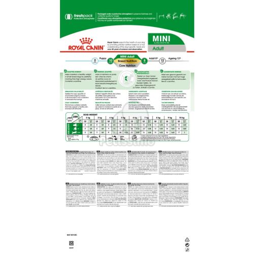 Royal Canin Mini Adult - kistestű felnőtt kutya száraz táp  8+1 kg