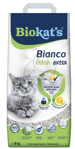 Biokat's Bianco Fresh Extra aktív szénnel  8 kg