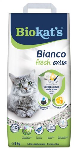 Biokat's Bianco Fresh Extra aktív szénnel  8 kg