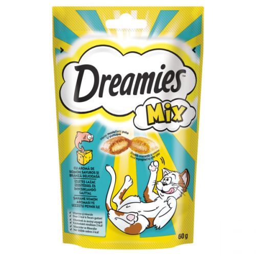 Dreamies Mix jutalomfalat macskák számára lazaccal és sajttal  60 g