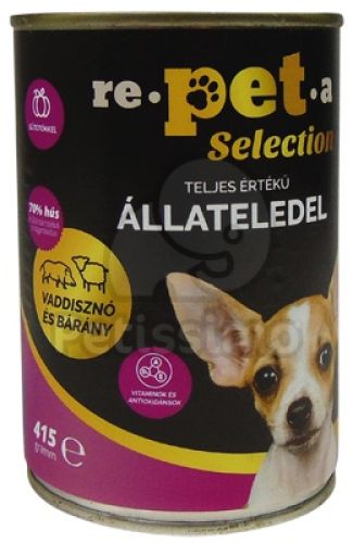 Repeta Selection vaddisznós és bárányos konzerv kutyáknak sütőtökkel  1240 g