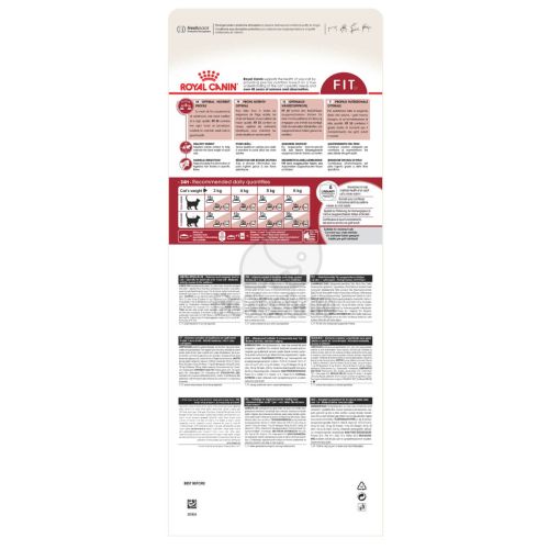 Royal Canin Fit - aktív felnőtt macska száraz táp  10 kg