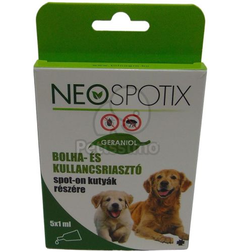 Neospotix bolha- és kullancsriasztó spot on kutyáknak 5 x  1 ml