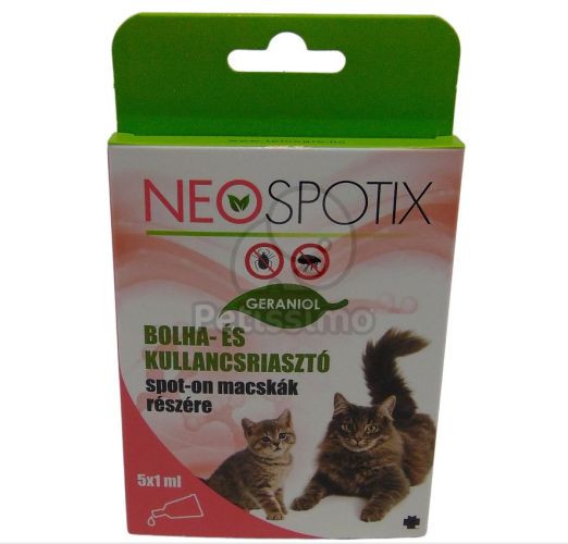 Neospotix bolha- és kullancsriasztó spot on macskáknak 5 x 1 ml