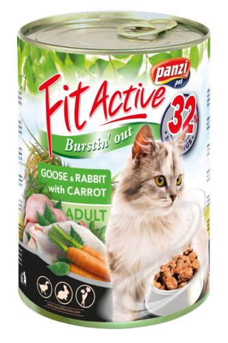 FitActive Goose & Rabbit konzerv macskáknak  415 g